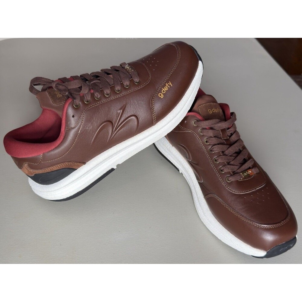 GDEFY Men’s Size 13 XW Brown Leather Orthopedic Walking Shoes Comfort Fit